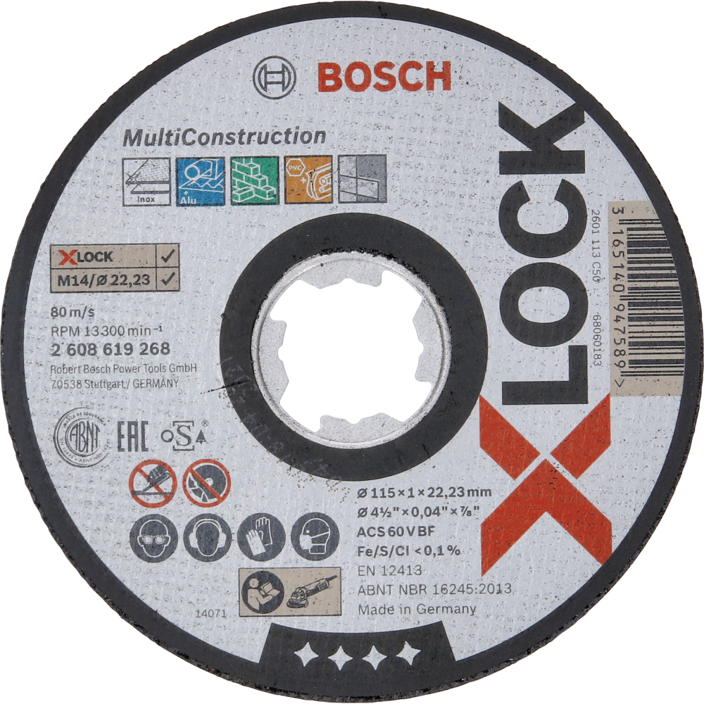 Trennsch.X-LOCK 115x1,0mm Multi Material gerade - iShop PfT Rudolf 