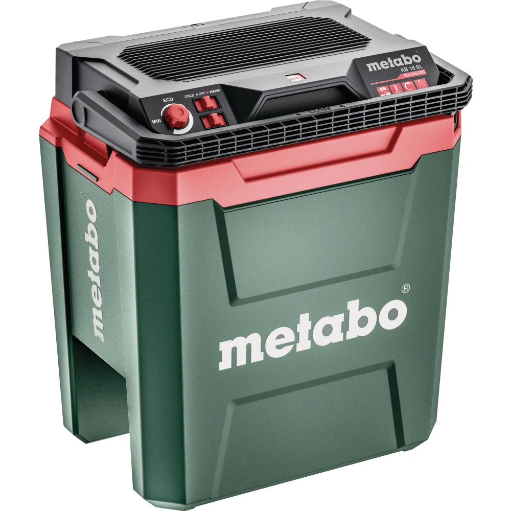 Metabo Akku-Kühlbox 18V / 230V / 12V-KfZ KB18BL mit Warmhaltefunktion 24L -  Solo Karton - iShop PfT Rudolf Sievers